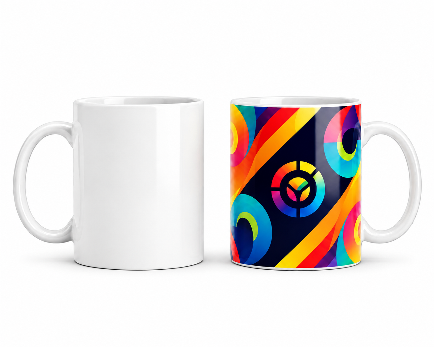 Blank and decorated sublimation mugs